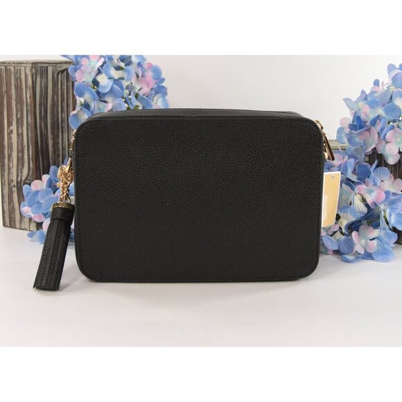 Michael Kors Black Leather Rainbow Star Cut Out Ginny Camera Crossbody NWT - Picture 4 of 6